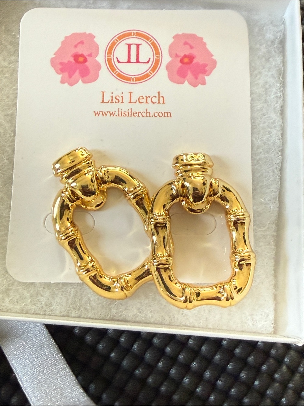 Lisi Lerch Gold Bamboo Hoop Earrings
